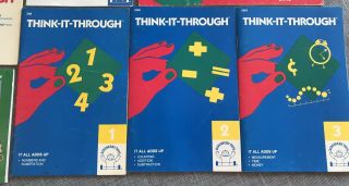 Discovery Toys THINK - IT - THROUGH Tiles And Books Math Phonics Social Studies 5