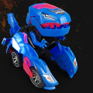 Transforming Dinosaur LED Car With Light Sound Kids Toy Car Robots Gift For Kids 5