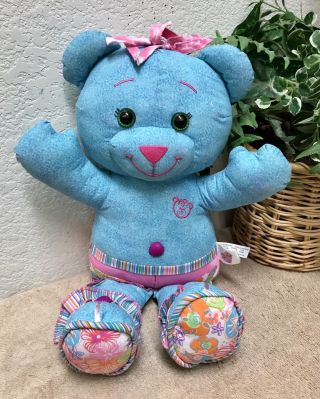 Vintage Tyco 1994 Doodle Doll Teddy Bear Plush Stuffed Animal Blue Ballet Vgc