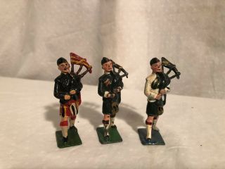 Britains Scotts Scotish Bagpipers Soldiers