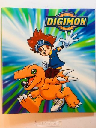 Ultra Rare Vintage Digimon 3 - Ring Binder Trapper - Keeper Folders Retro 1999