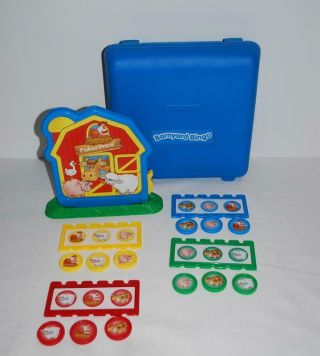 Barnyard Bingo Fisher Price Preschool Animal Game Complete In Blue Case