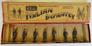 W.  BRITAIN ITALIAN INFANTRY TYPES OF THE ITALIAN ARMY METAL FIGURE SET No.  166 2
