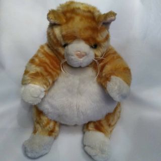 Unipak Fat Cat Orange Tabby Fat Cat Lg 12 " Plush Pvc Pellets 26 " Round Budda