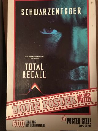 Total Recall 1990 Movie Poster Puzzle Arnold Schwarzenegger Complete