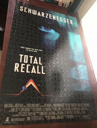Total Recall 1990 Movie Poster Puzzle Arnold Schwarzenegger Complete 4