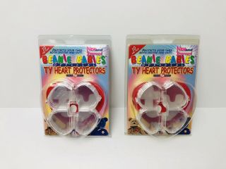 Ty Beanie Babies Heart Tag Protectors - 1 Pack Of 10,  1 Pack Of 8,  18 Total