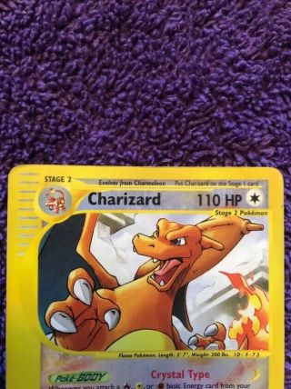 Pokemon Crystal Charizard Skyridge Reverse Holo 146/144 LP Very Rare 2