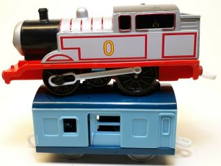 Timothy The Ghost Engine 0,  Blue Car Thomas Trackmaster Motorized Custom Train