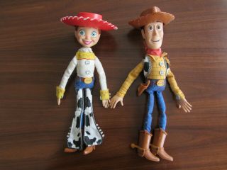 Toy Story Woody And Jessie Pull String Talking Dolls With Hats Disney Pixar