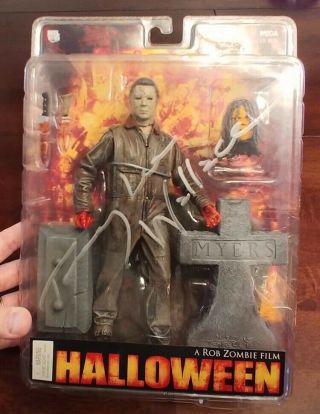 Neca Rob Zombie Film Halloween Action Figure Signed By Tommy Lee Wallace