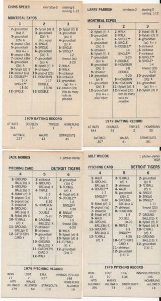 Strat - O - Matic Baseball - Complete 1979 Season,  24 Cards/team.  Good Cond