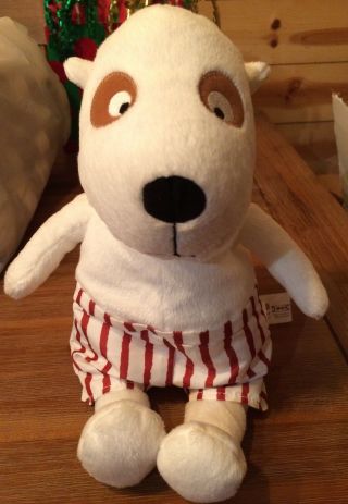 Ikea Dog Plush With Red And White Striped Boxers