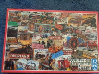 All Aboard (trains) 1000 Jigsaw Piece Puzzle.  By F.  X.  Schmid