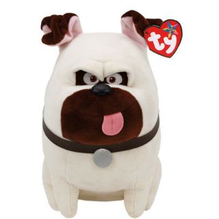 Ty Beanie Buddy Plush Stuffed Animal 10 " Medium Mel Pug Dog Secret Life Of Pets