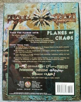 AD&D 2nd Edition Dungeons & Dragons Planescape Planes of Chaos Box set 2