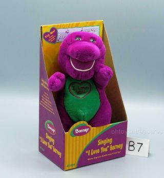 Plush 10 " Barney I Love You Talking Singing Purple Dinosaur 2004 Lyons (b7)