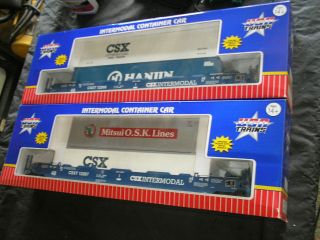 Usa Trains Intermodal Container Cars.  Csx