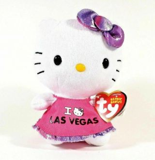 With Tags Rare Ty Hello Kitty I Love Las Vegas Beanie Baby Babies Plush