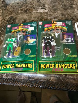 Auto Morphin Zack And Tommy Power Ranger Action Figure Green And Black