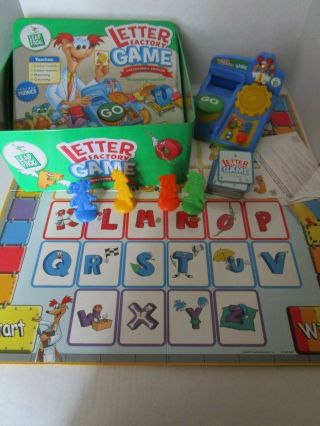 Leap Frog Talking Letter Factory Game W/ Tin Complete