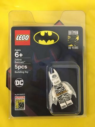 2019 Sdcc Exclusive Lego Zebra Batman Mini - Figure Dc Detective Comics 275