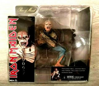 Rare Neca Iron Maiden Piece Of Mind Eddie 7 " Action Figure With Diorama 2010