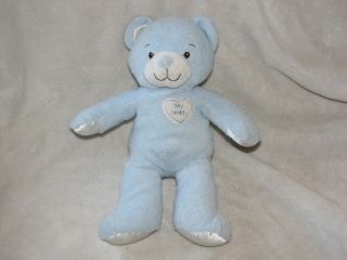 12 " Kids Preferred 2010 My Teddy Bear Baby Blue Stuffed Animal Plush Toy Satin