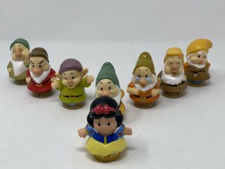 Fisher - Price Little People Snow White And The Seven Dwarfs Figures Set Of 8 Euc