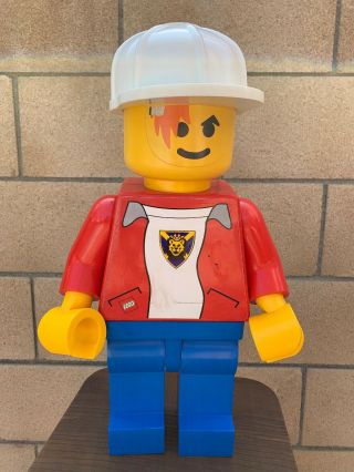 Giant 19” Tall Lego Mini Figure,  Retail Display,  Red Shirt With Blue Pants