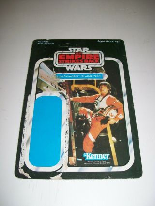 Luke Skywalker X - Wing Pilot Vintage Star Wars Esb Cardback 41d Uncut 1980 Kenner
