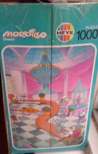 Mordillo Cheers 1000 Piece Puzzle Heye 1980s (not Complete)