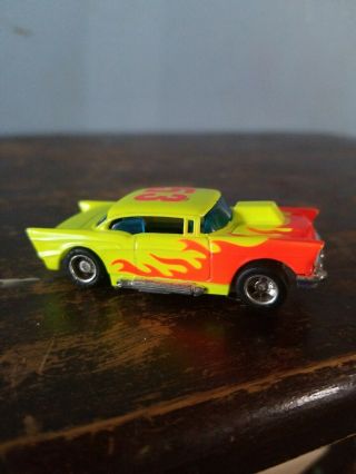Vintage Tyco Slot Car 53 Yellow Red Flames