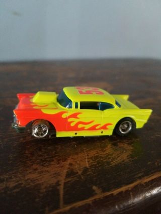 VINTAGE TYCO SLOT CAR 53 YELLOW RED FLAMES 3
