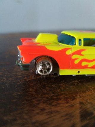 VINTAGE TYCO SLOT CAR 53 YELLOW RED FLAMES 4