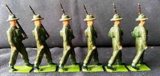 Britains Toy Lead Soldiers Australian Infantry Battle Dress Marching Slope 2031 2