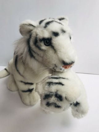 Fancy Zoo White Tiger Plush with Cub 18 