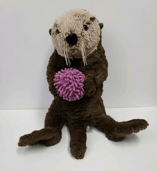 Large 24 " Monterey Bay Aquarium Sea Otter With Purple Ball Plush Stuffed Animal