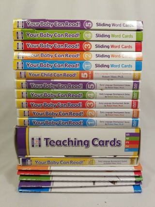 Your Baby Can Read Early Language Development System Full Set Cards Dvds Books