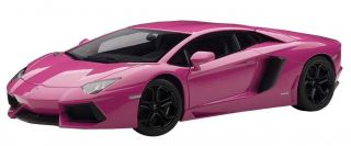 Autoart Lp700 - 4 Pink Lamborghini Aventador 1/18 Scale Alloy Model Fast