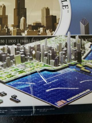 Large 4d Puzzle Of Chicago City " History "