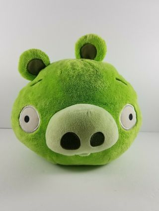 Angry Birds Large Green Pig 11/12 Inches Plush Bad Piggies 2010 Commonwealth