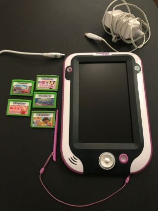 Leapfrog Leappad Ultra 7 " Tablet W/ Wi - Fi Purple,  5 Games. ,  Computer Cables