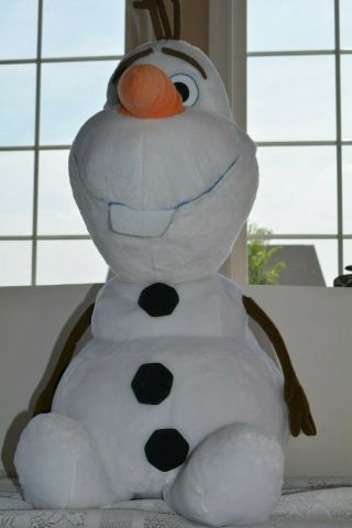 Jumbo Disney Frozen Olaf Snowman Plush Stuffed Animal Pillow 32 " Doll Toy Decor