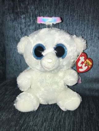 Ty Beanie Boos Halo The Angel Bear (6 Inch) With Tags