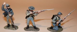 Conte American Civil War,  Confederates Firing Line,  3 Figures 3
