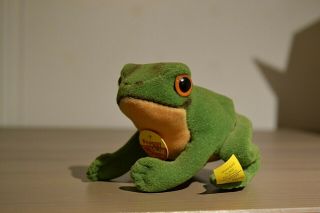 4” Steiff Frog " Froggy " 2370/08 W Two Tags And Button