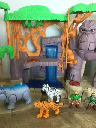 Fisher Price Imaginext Gorilla Mountain Jungle Safari Playset Animals Figures 3