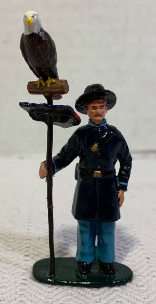 Ted Toy Am Civil War Union 8th Wisconsin Regiment Bearer & Old Abe - 54mm