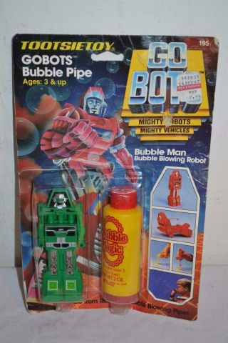 1984 Tonka Tootsietoy Gobots Bubble Man Bubble Pipe 195 Nip